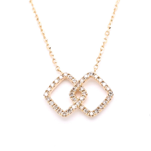 graziella 14KT Yellow Gold 18" 0.13CTW Diamond Necklace