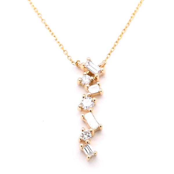 graziella 14KT Yellow Gold 18" 0.25CTW Diamond Necklace