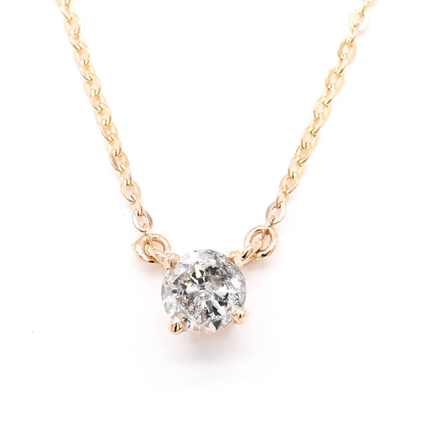 graziella 14KT Yellow Gold 18" 0.99CT Round Brilliant Diamond Solitaire Necklace
