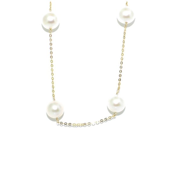 graziella 14KT Yellow Gold 18" 7-8mm Freshwater Pearl Necklace