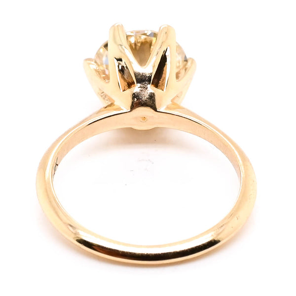 Graziella 14KT Yellow Gold 2.47CT Round Brilliant Diamond Solitaire Engagement