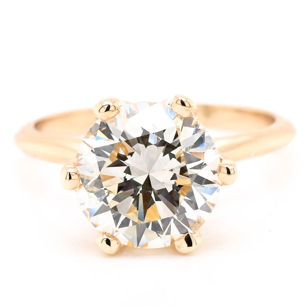 graziella 14KT Yellow Gold 2.47CT Round Brilliant Diamond Solitaire Engagement