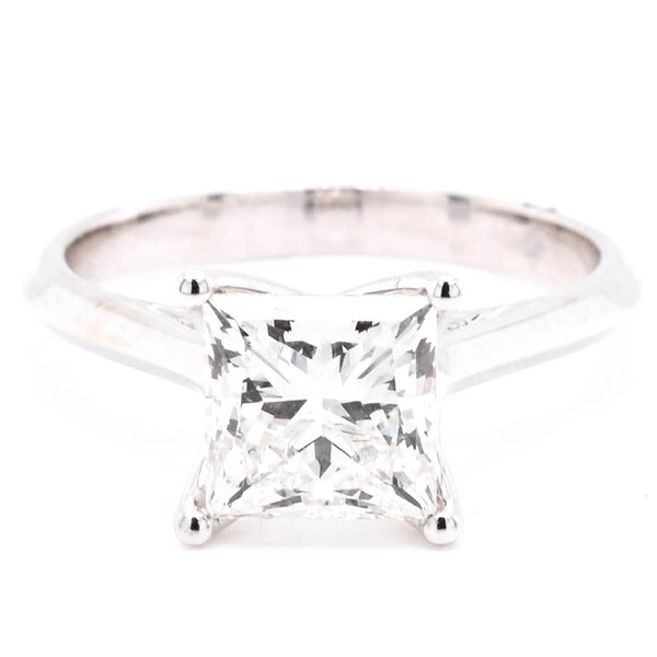 graziella 14KT Yellow Gold 2.50CT Princess Cut LAB Grown DiamondSolitaire Engagement Ring
