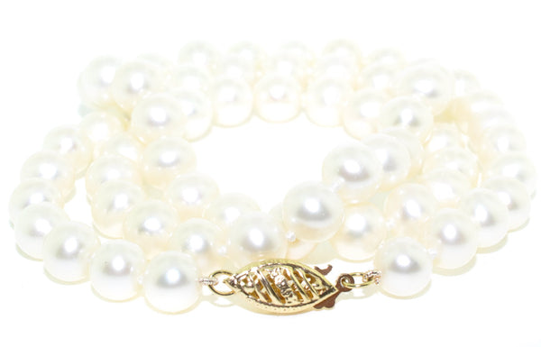 graziella 14KT Yellow Gold 24" 6.5-7MM Freshwater Pearl Necklace