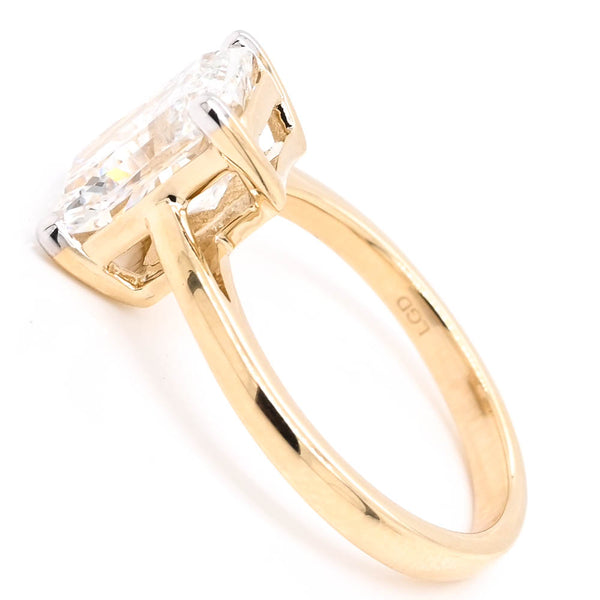 Graziella 14KT Yellow Gold 3.01CT Radiant Cut Lab Grown Diamond Solitaire Engagement Ring