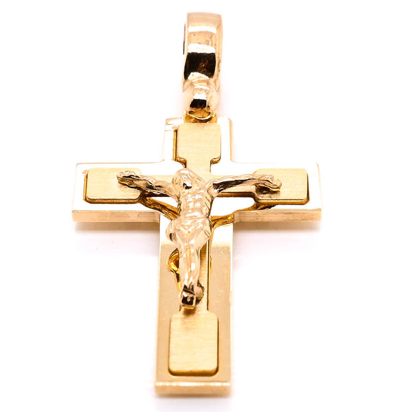 graziella 14KT Yellow Gold 31x14mm Crucifix Pendant