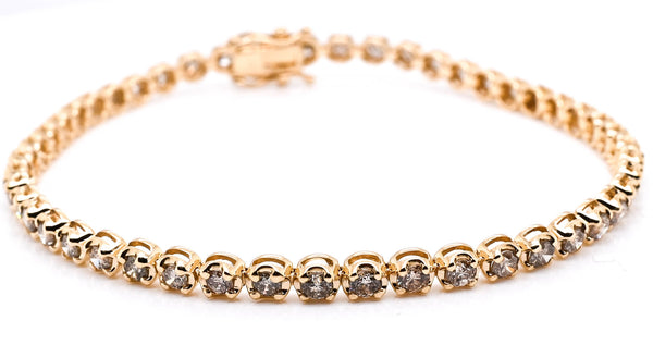 graziella 14KT Yellow Gold 7.5" 2.00CTW Diamond Tennis Bracelet