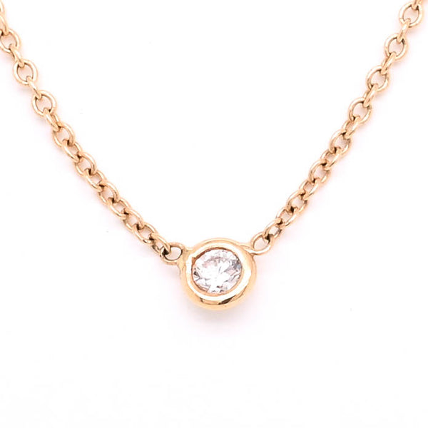 graziella 14KT Yellow Gold16" 0.06CT Diamond Necklace