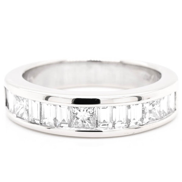 graziella 18KT White Gold 1.20CTW Diamond Channel Set Wedding Band