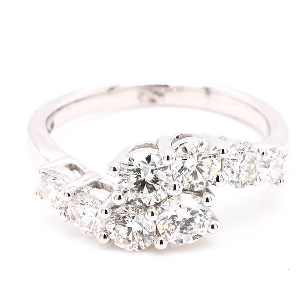 graziella 18KT White Gold 1.46CTW Diamond Celebration Ring