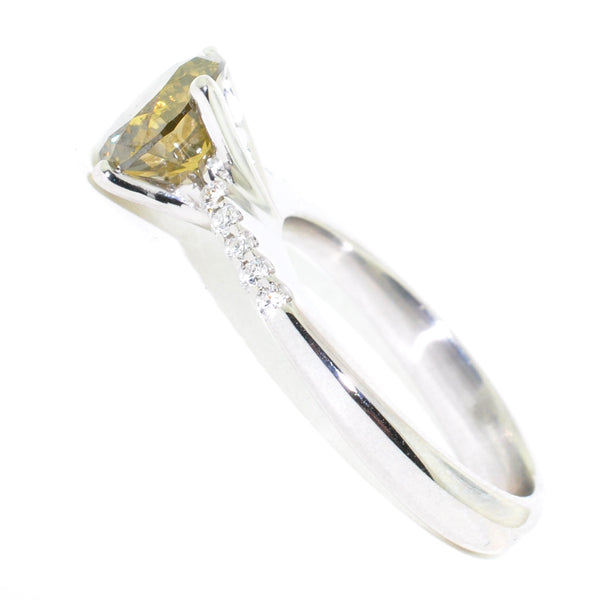 Graziella 18KT White Gold 2.12CTW Round Brilliant Diamond Engagement Ring