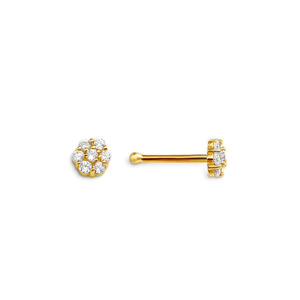 graziella Bella 'Sparkles' 14KT Yellow Gold Nose Stud