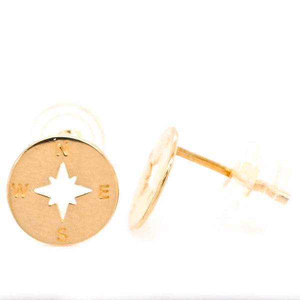 graziella Belle & Jules 14KT Yellow Gold Compass Stud Earrings