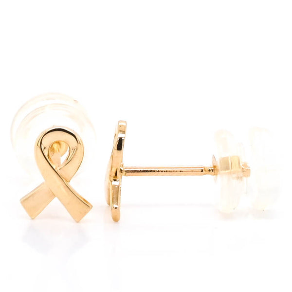 graziella Belle & Jules 14KT Yellow Gold Ribbon Stud Earrings