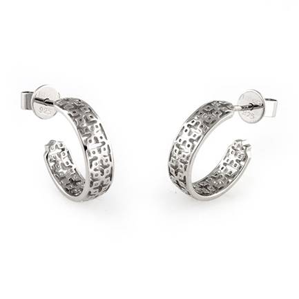 graziella Birls Muse Sterling Silver 15MM Hoop Earrings graziella Birls Muse Sterling Silver 15MM Hoop Earrings