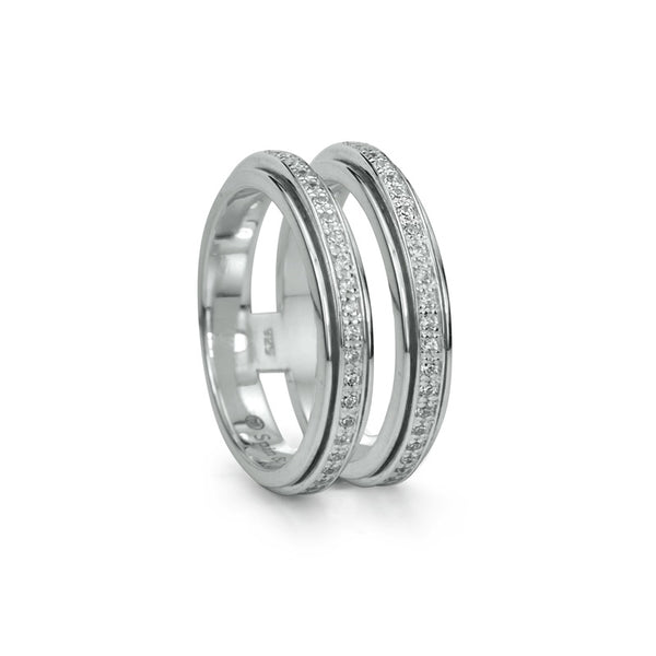 graziella Blessed Meditation Ring Sterling silver C.Z. Size: 9