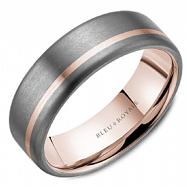 graziella Bleu Royale 14KT Rose Gold & Tantalum Wedding Band graziella Bleu Royale 14KT Rose Gold & Tantalum Wedding Band