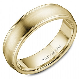 graziella Bleu Royale 14KT Yellow Gold Wedding Band