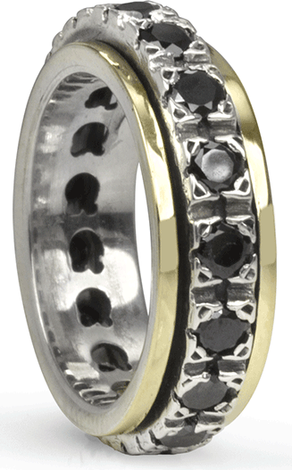 graziella Boundless Meditation ring Sterling Silver 9KT C.Z Size 8