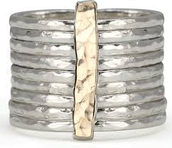 graziella Breath Meditation Ring Sterling Silver 9KT Size 6.5