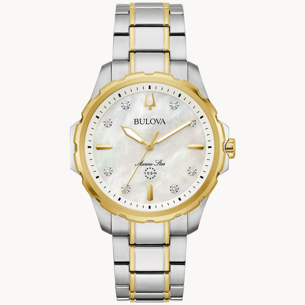 graziella Bulova Marine Star 36mm Quartz Watch. 98P227