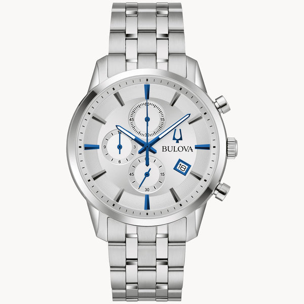 graziella Bulova Sutton 41mm Chronograph Quartz Watch. 96B404