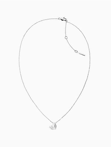 graziella Calvin Klein Stainless Steel 18" Modern Heart Necklace