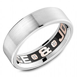 graziella Carlex 14KT White Gold 0.02CTW Diamond Wedding Band