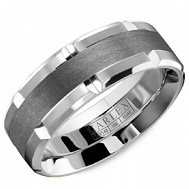 graziella Carlex 14KT White Gold & Tantalum Wedding Band