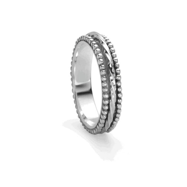 graziella Chakra Meditation Ring. Sterling Silver. Size 8
