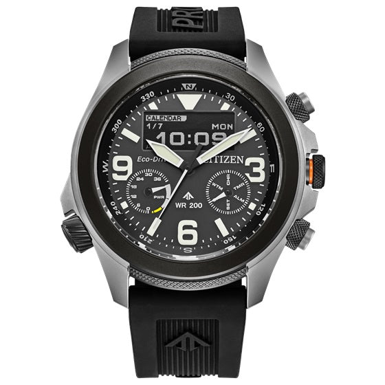 graziella Citizen Promaster Land U822 43.5mm Eco-Drive Watch. JV1007-07E