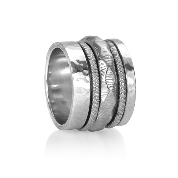 graziella Courage Meditaiton Ring. Sterling Silver. Size 7