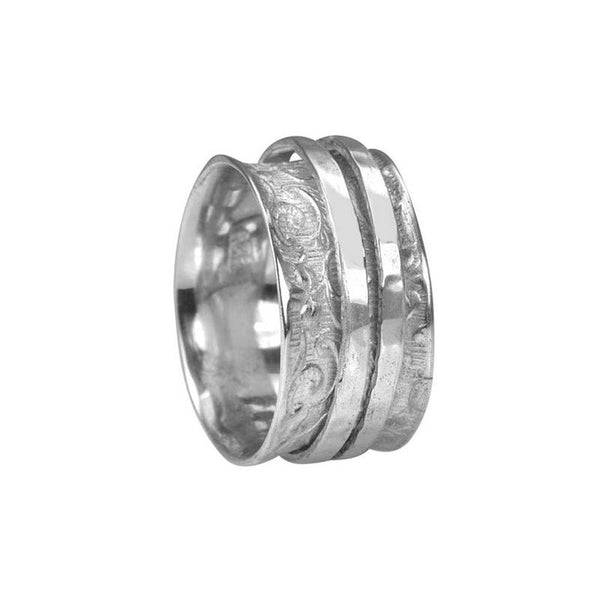 Graziella Devi Meditation Ring. Sterling Silver. Size 7