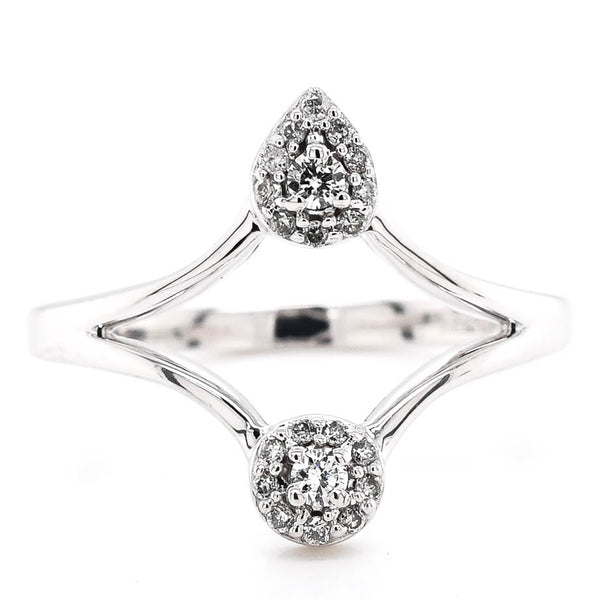 graziella Fire and Ice 10KT White Gold 0.13CTW Canadian Diamond Ring