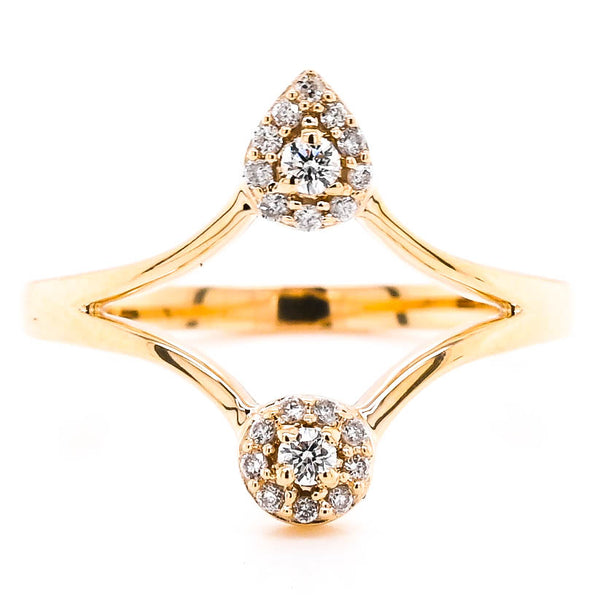 graziella Fire and Ice 10KT Yellow Gold 0.13CTW Canadian Diamond Ring