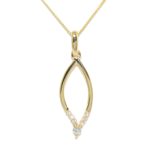 graziella Fire and Ice 10KT Yellow Gold 18" 0.07CTW Canadian Diamond Necklace
