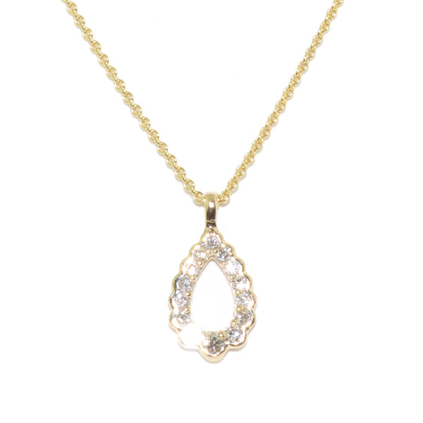 graziella Fire and Ice 10KT Yellow Gold 18" 0.12CTW Canadian Diamond Necklace