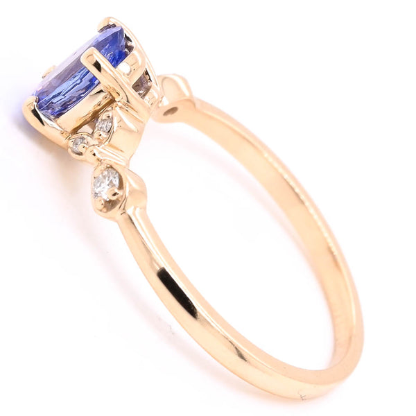 Graziella Fire & Ice 10KT Yellow 0.75CT Tanzanite & Canadian Diamond Ring