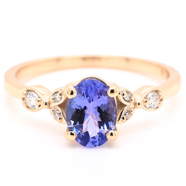 graziella Fire & Ice 10KT Yellow 0.75CT Tanzanite & Canadian Diamond Ring