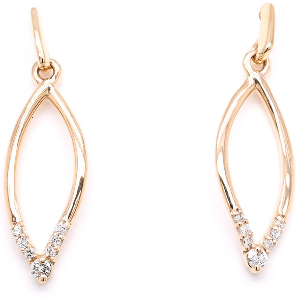 graziella Fire & Ice 10KT Yellow Gold 0.11CTW Canadian Diamond Drop Earrings