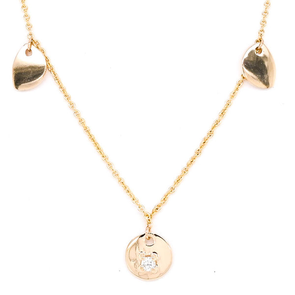 graziella Fire & Ice 10KT Yellow Gold 18" 0.03CTW Canadian Diamond Necklace