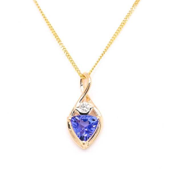 graziella Fire & Ice 10KT Yellow Gold Tanzanite & Canadian Diamond Necklace