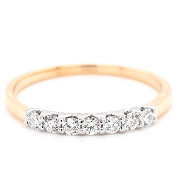 graziella "Fire & Ice" 14KT Yellow Gold 0.25CTW Canadian Diamond Wedding Band