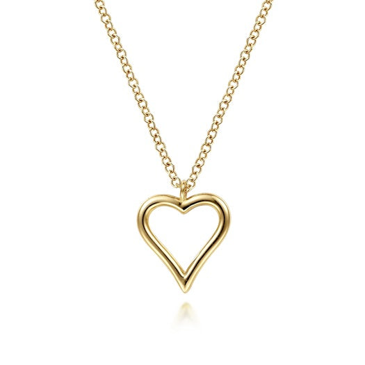 graziella Gabriel & Co 14KT Yellow Gold 17.5" Heart Necklace