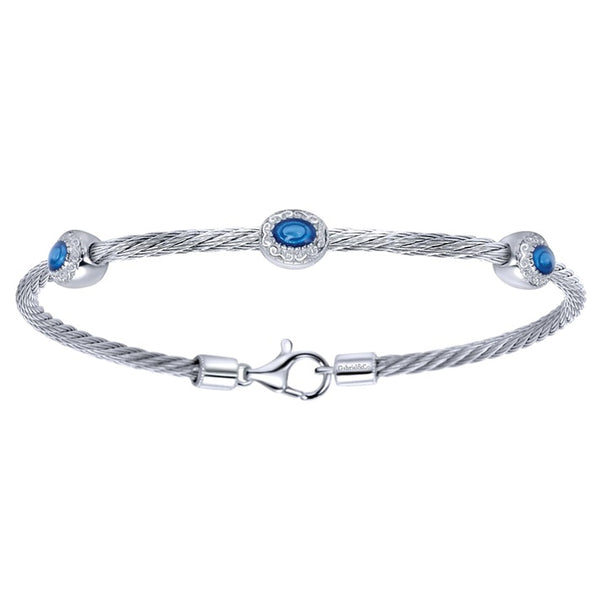 Graziella Gabriel & Co Sterling Silver & Stainless Steel Bangle