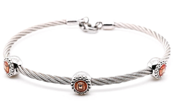 Graziella Gabriel & Co. Sterling Silver Stainless Steel Hampton Bangle