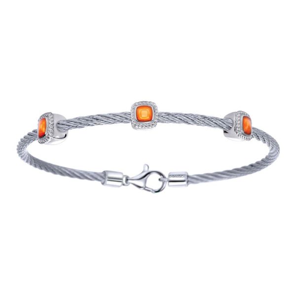 Graziella Gabriel & Co Sterling Silver & Steel Hampton Bangle