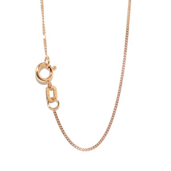 graziella 10KT Rose Gold 16" 1MM Box Chain