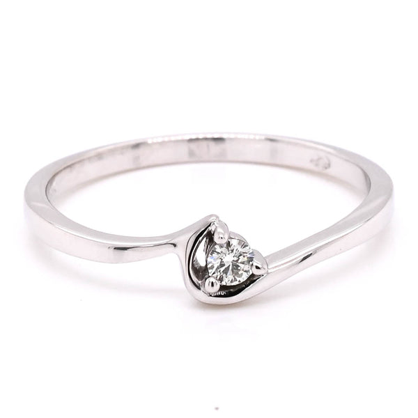graziella 10KT White Gold 0.05CTW Diamond Ring