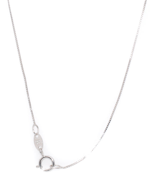 graziella 10KT White Gold 18" 0.5mm Box Chain